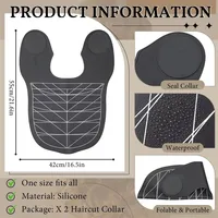 Cape de teinture de cheveux en Silicone noir, outils de barbier, collier de coloration pour Salon de coiffure, Cape de coupe de cheveux étanche, Salon de coiffure professionnel 5