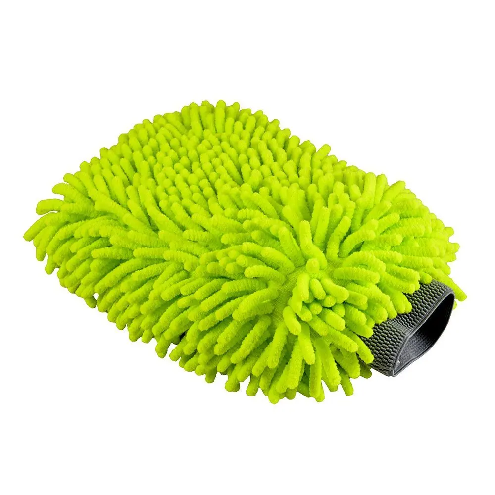 Auto detail car wash mitt chenille noodle glove water absorb foam cheap mitt