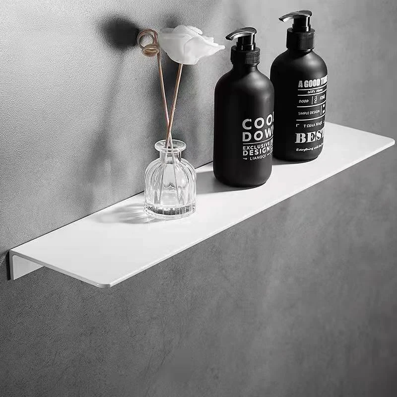 Punch Free Floating Shelves for Wall Storage Self-adhesive Rack 20-50cm  Kitchen Home Decor Bathroom Accessorie Modern Matt Black - AliExpress