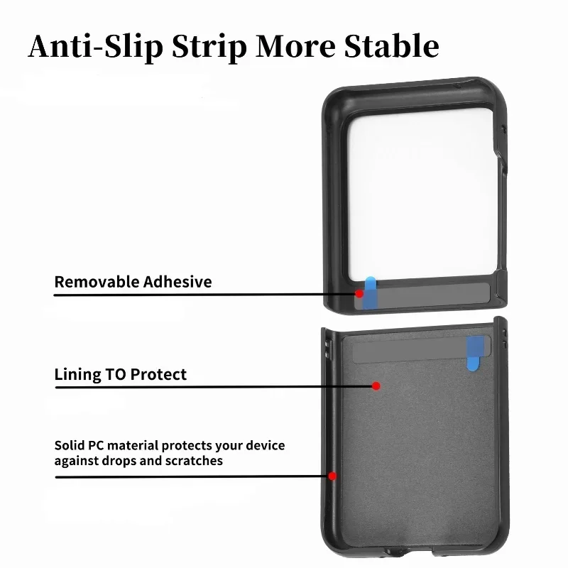 Elevate your Motorola Razr with our Premium PU Leather Folding Phone Case – Ultra-Durable, Elegant Design, and Solid Color Ring Holder