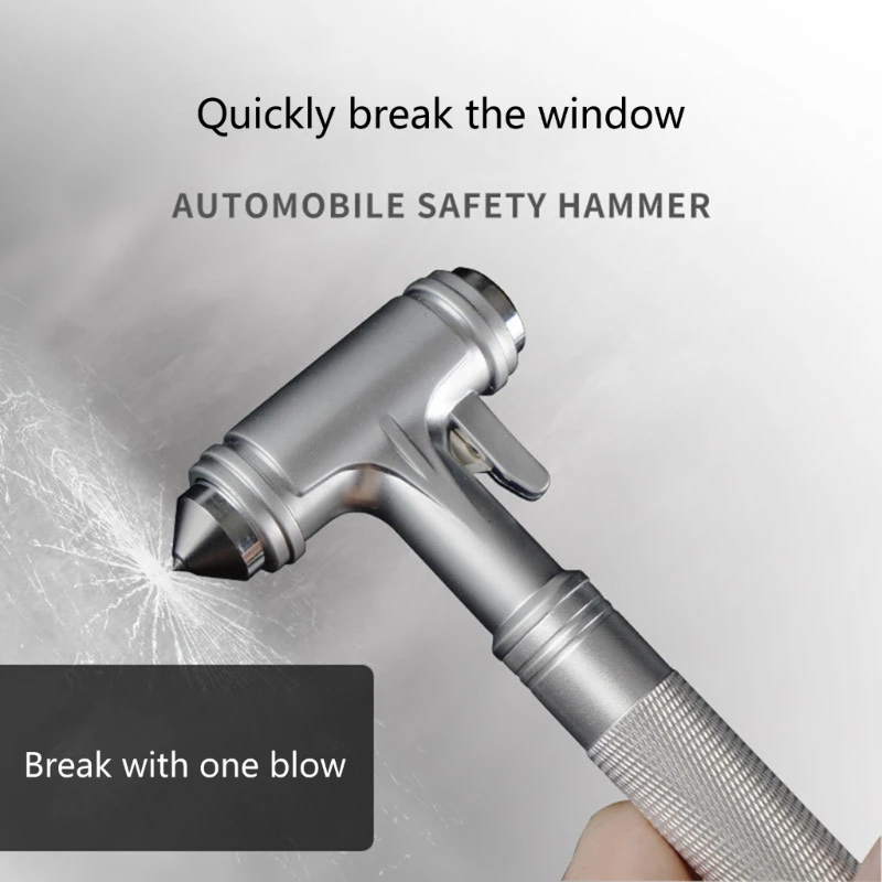 2 in 1 Auto Notfall Sicherheit Escape Hammer Glas Scheibenzertrümmerer  Gurtschneider Werkzeug - AliExpress