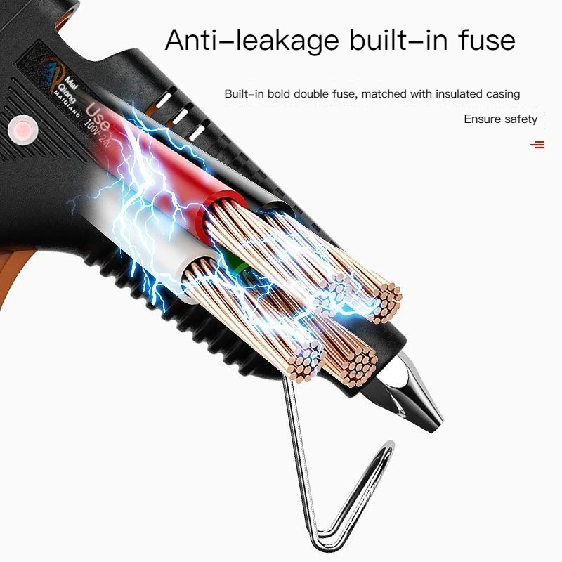 Hot melt glue gun 70W Hot Melt Glue Gun With 7MM Transparent Glue Stick Mini Gun Home Electric Heat Temperature Repair Tool Special Stick Set