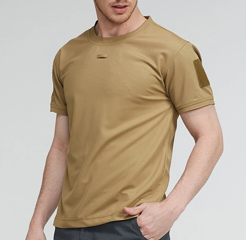 Tactical T-Shirts Men Sports Outdoor Military Tee Quick Dry Short Sleeve Shirt Hiking Army Soldier Mens Breathable Clothing