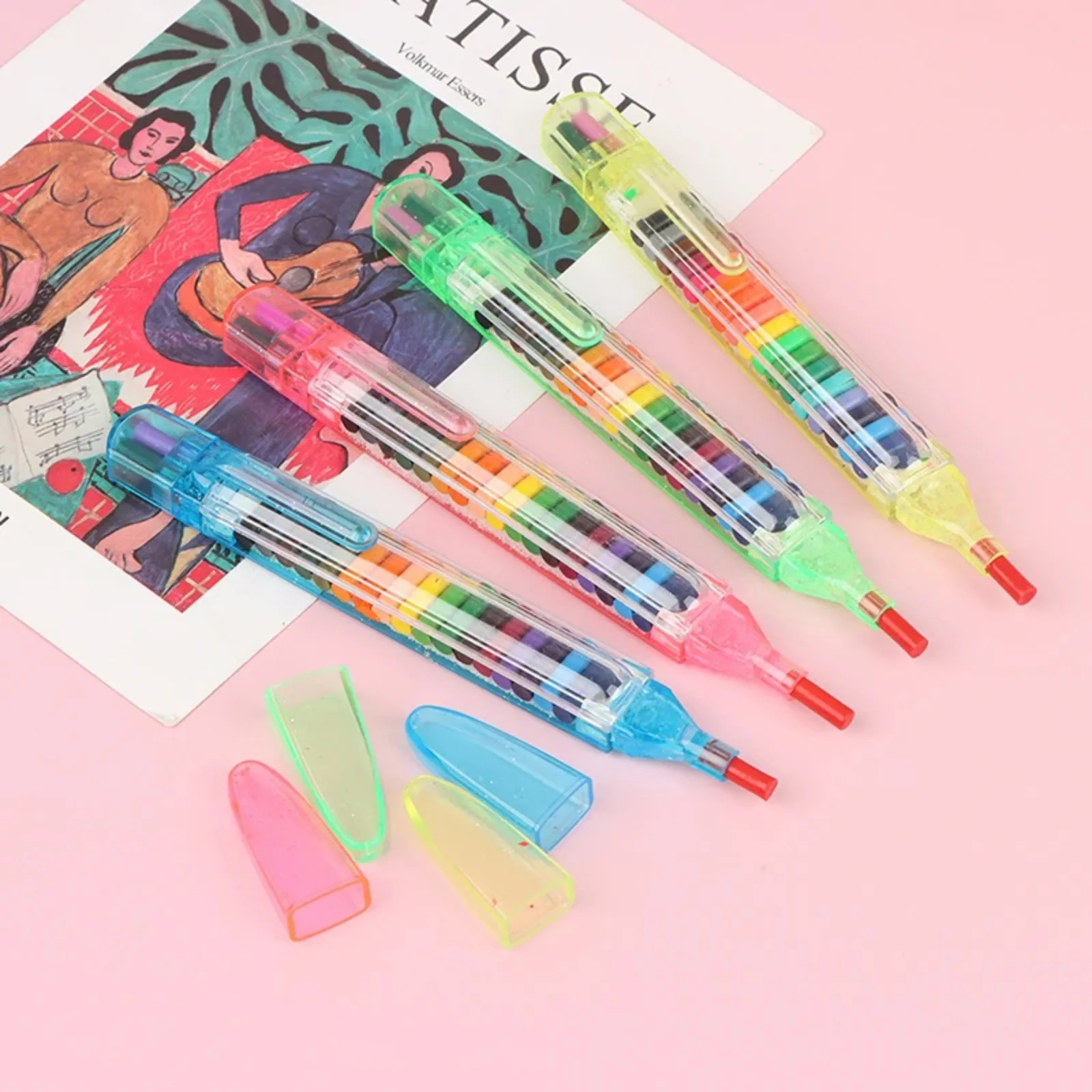 20 Colors/pcs Cute Kawaii Crayons Oil Pastel Creative Colored Graffiti Pen for Kids Painting Drawing Supplies Student Stationery oil pastels colored crayons children painting supplies