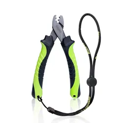 Booms Fishing CP2 Lightweight Non-Slip Crimping Tool with Lanyard (Green)