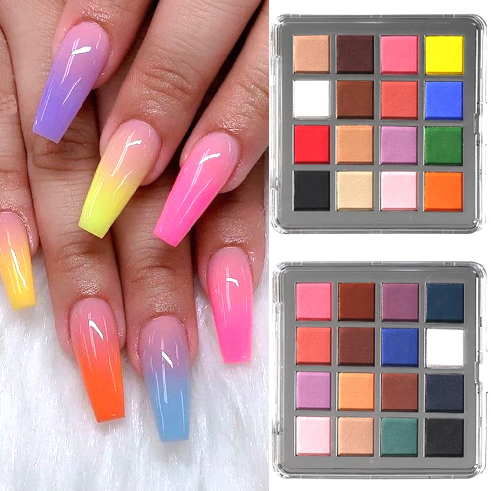 16 Colors Neon Pigment Powder Set For Nails Gradient Design Fine Glitter  Violet Pink Rubbing Dust Professional Supplies Gljbf - Nail Glitter -  AliExpress