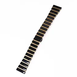 Luxury Ceramic and Steel Strap - 20mm (Black gold)