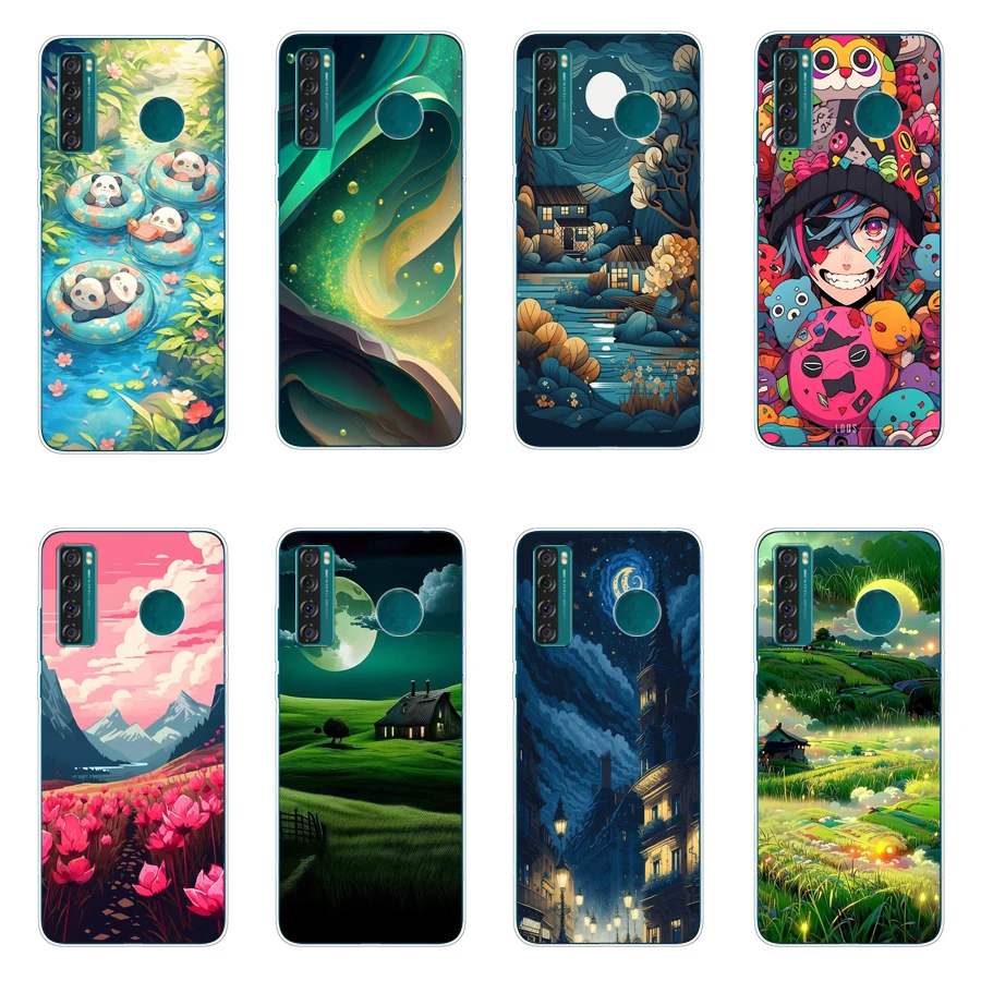 2 Per Custodia Tcl 10 Se/30 Se/20 Se Custodia Protettiva In Silicone Morbido Tpu