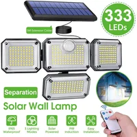 Solar Outdoor Light 122/333 LED Solar Security Flood Light with 3 Modes Adjustable Lighting Street Light for Garage Garden Patio 1