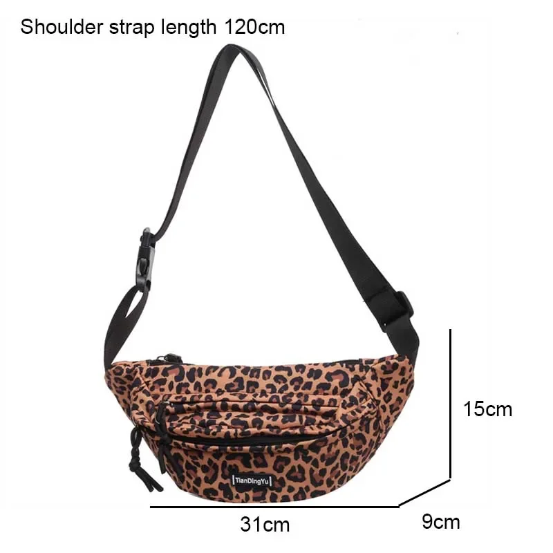 Waist bag Chest bag Crossbody bag Vintage Leopard Printed Fanny Packs For Women Fashion Zebra Stripe Waist Bag Portable Female Waist Pack Lady Crossbody Chest Bag