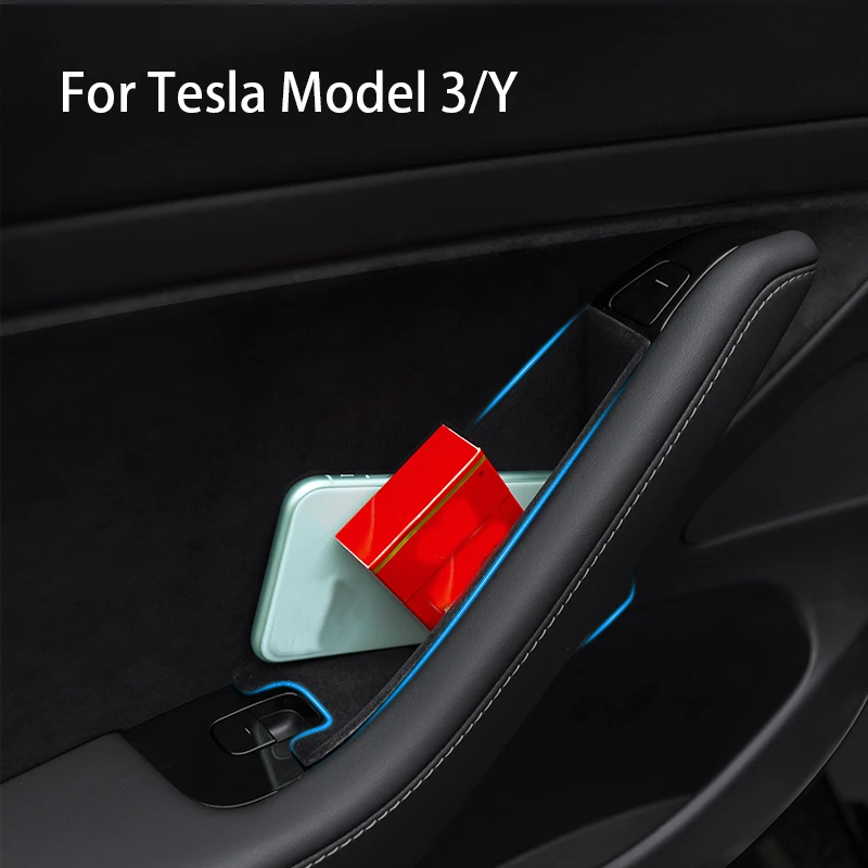 For Tesla Model3 Model Y Door Storage Box Car Door Armrest Organizer Container Car Inner Door