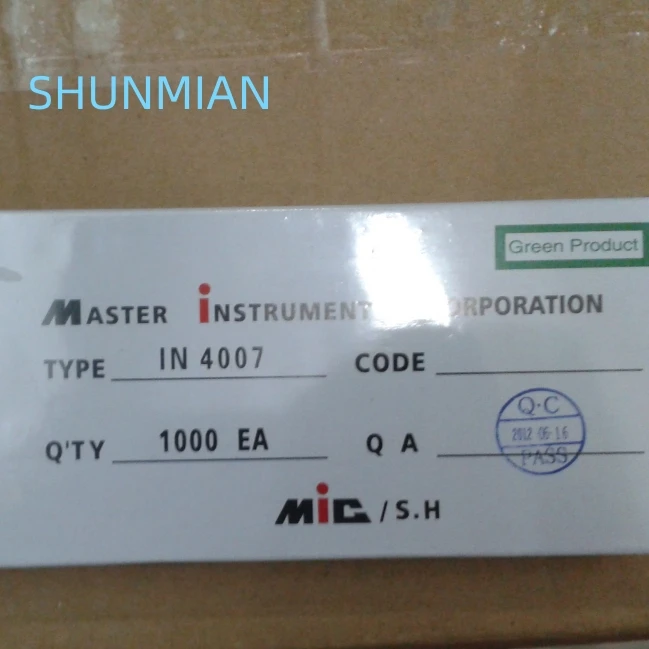 100 шт. 1N4007 4007 1A 1000V DO-41 высококачественный выпрямительный диод IN4007 1n4007