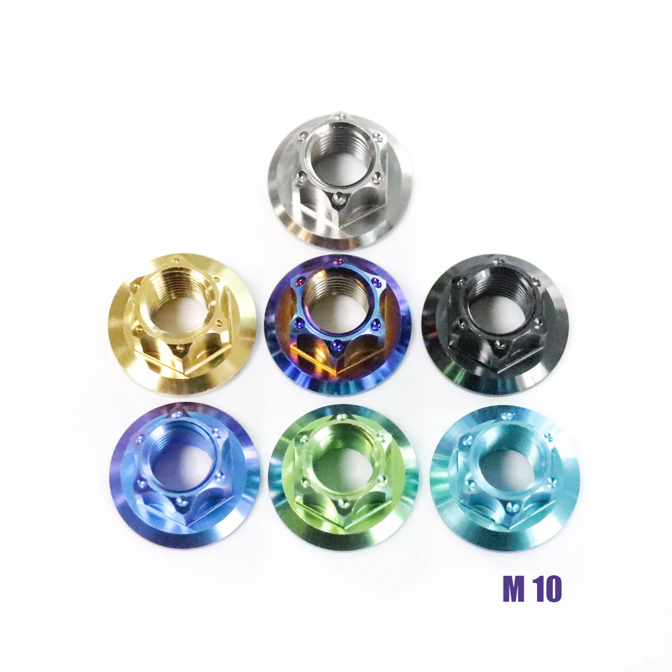 Titanium Nuts M6 M8 M10M12 M14 Flange Nut Screws Ti Bolt s for Motorcycle Bicycle Bike Parts,auto fasteners,motorcycle screw caps,motorcycle fasteners
