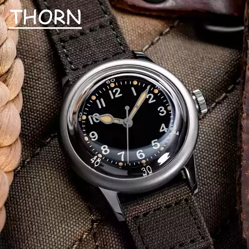 

THORN A11 Retro Military Watch Titanium NH35 Movement Automatic Sapphire Crystal 200M Waterproof 36mm Men Homage Wristwatch