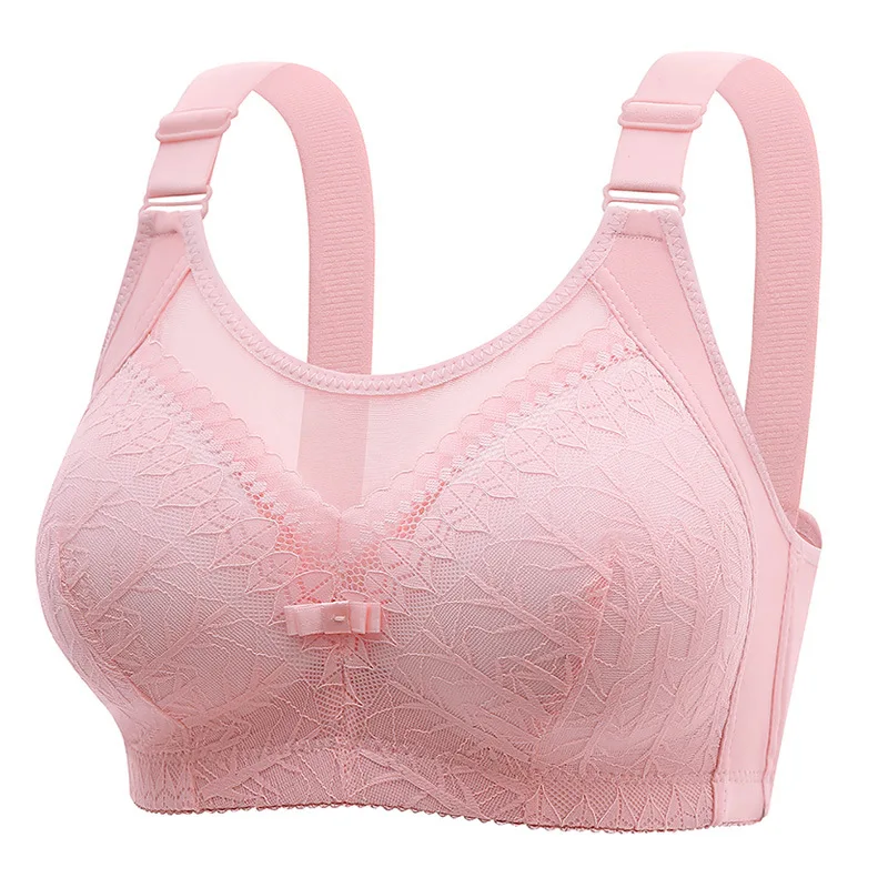 New Large Size Non-Steel Ring Back Bras Push Up Underwear Comfortable Breathable Sexy Lace Side Collection Adjustable Brassiere