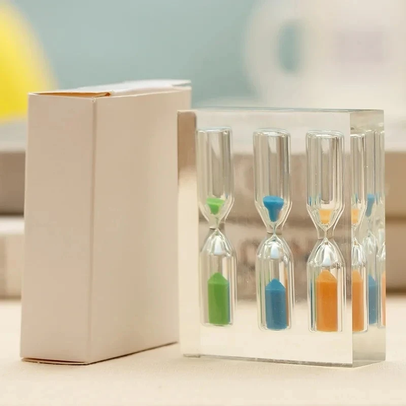Sand Timer 1/2/3 Minute Colorful Acrylic Three-In-One 3+4+5 Minutes