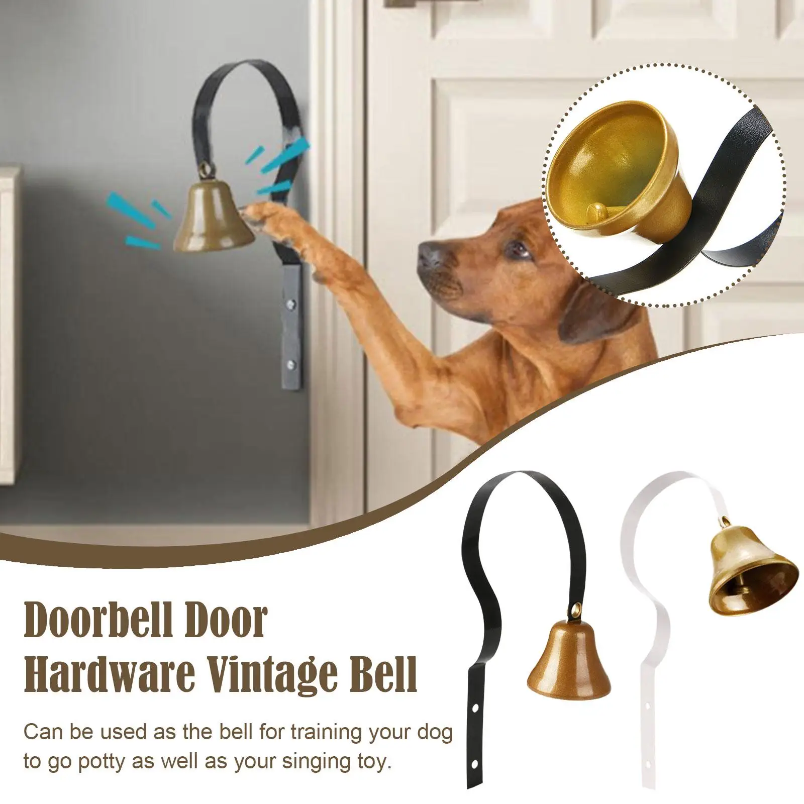 1Pcs Traditional Retro Vintage Door Bell Metal Doorbell Mounted Home Wall Supply G9B2