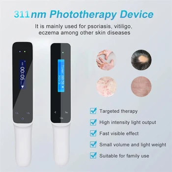 UV 311nm Ultraviolet Phototherapy Device 311nm UVB Lamp To Treat Vitiligo, Psoriasis, White Spots And Skin Disease