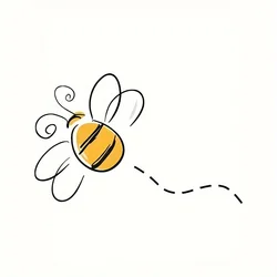 Waterproof Vinyl Bee Decal Stickers - Durable and Versatile (1pc)