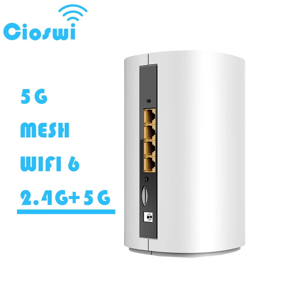 Cioswi Routeur 5G Wifi 6 Z2101AX-C Mesh System M.2 Modem 1800Mbps Carte SIM  Openwrt Gigabit touristes Bande 5GHz Amplificateur Wi-Fi