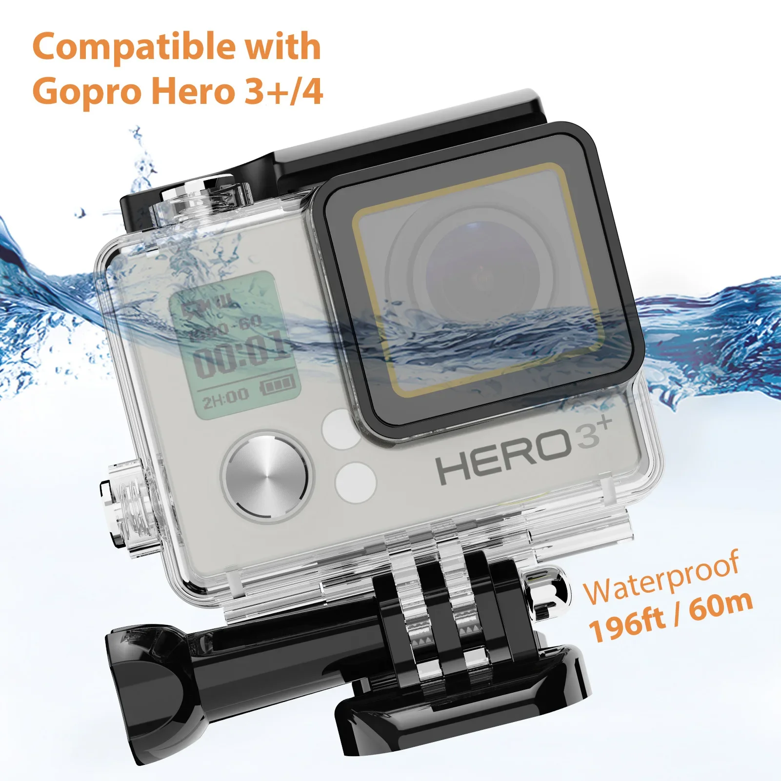 Boîtier étanche 60m pour GoPro Hero 4/3+ - Protection plongée