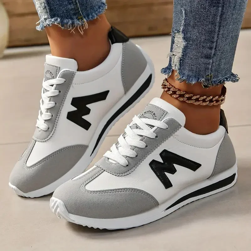 Women Designer Sneakers Round Head Deep Mouth Light Sneakers Versatile Breathable Cross Lace Casual Zapatos De Mujer
