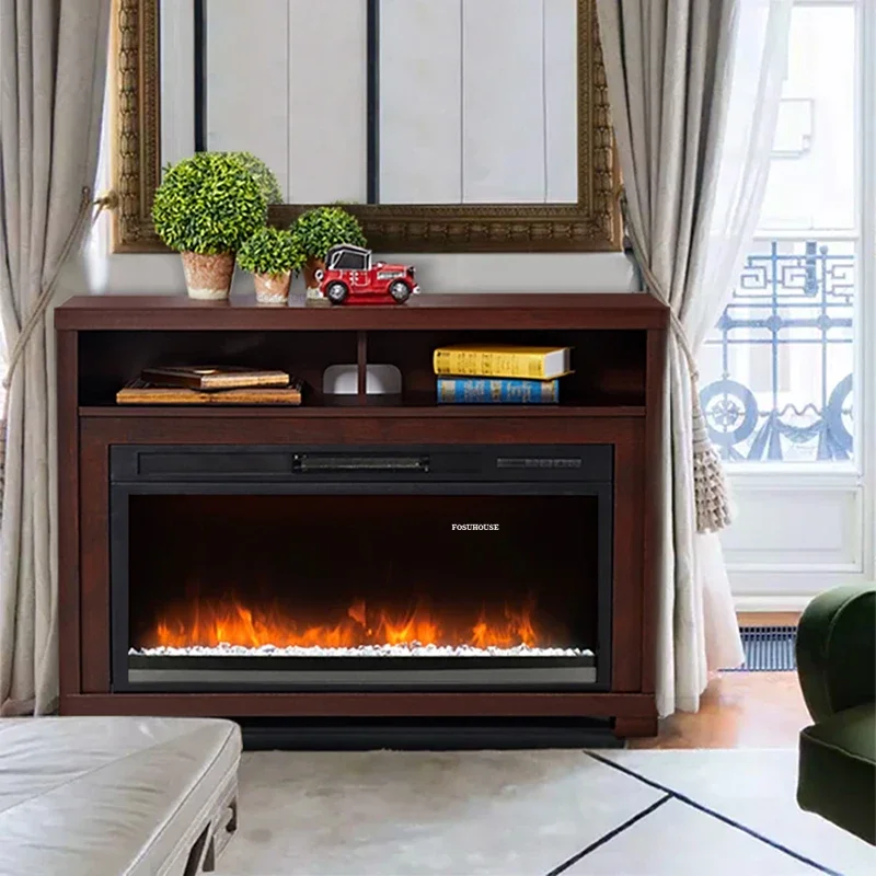 European Living Room Heater Home Wall-mounted Room Decor Simulated Flame Decorative Fireplaces Hotel Embedded Electric Fireplace