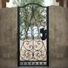 European Mediterranean Factory Customize Size Color Durable heavy-duty wrought Iron Steel garden entry security Courtyard Gate 3