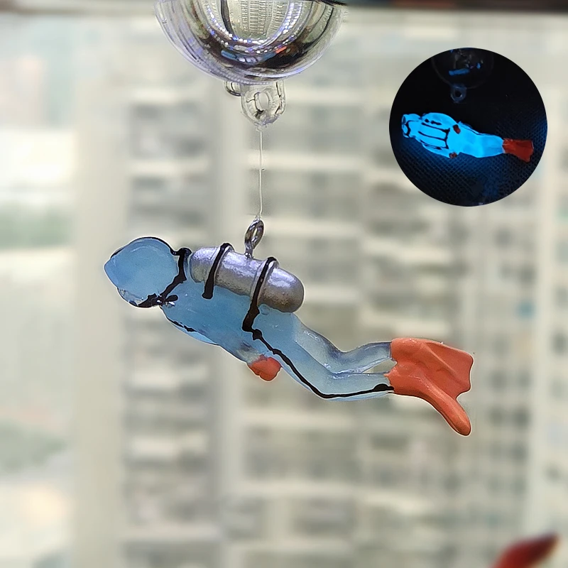 Aquarium Decoration Resin Floating Diver Fish Tank Floating Decoration Under the Water Set Underwater World Small Ball fish tank ornaments fish tank decorations aquarium ornaments