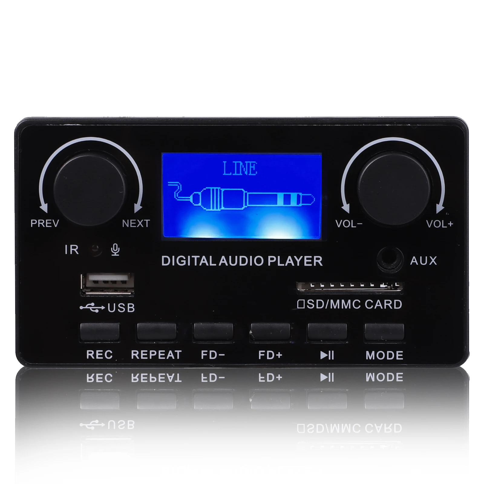 12V Bluetooth 5.0 MP3 Decoder Board Wireless MP3 Player Audio Player FM Radio Module With LCD Display Call Recording TF USB AUX