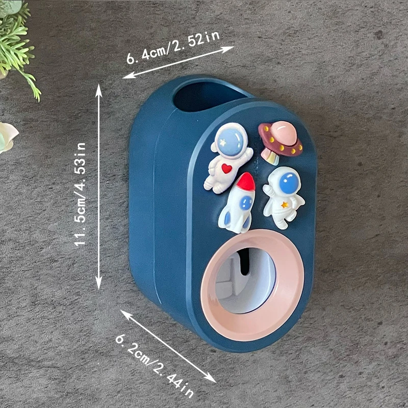 Automatic Toothpaste Dispenser Toothpaste Squeezer Dustproof Toothbrush Holder Wall Mount Home Bathroom Accessories Set 3