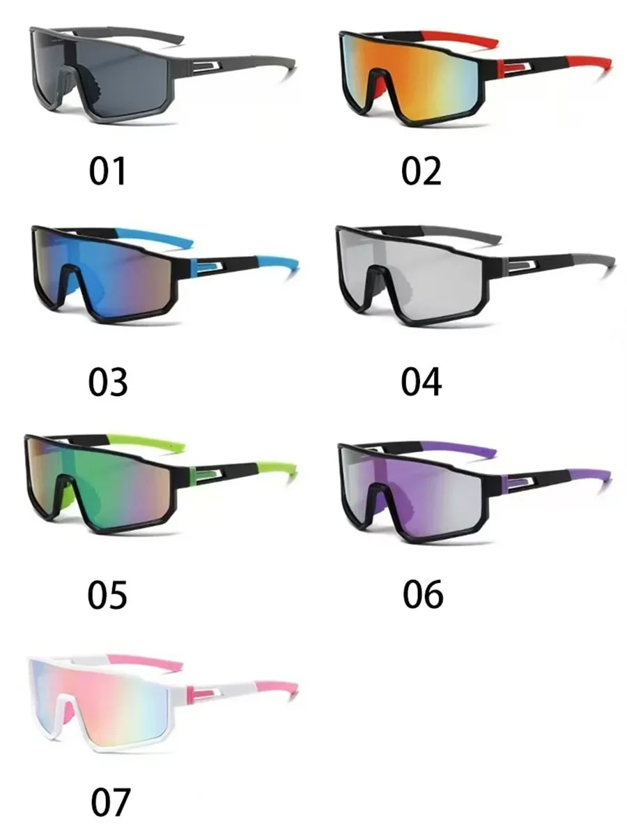Men's Oversized Cycling Glasses for Men Bicycle Windproof Colorful Coating Sunglasses Outdoor Sports Motorcyc