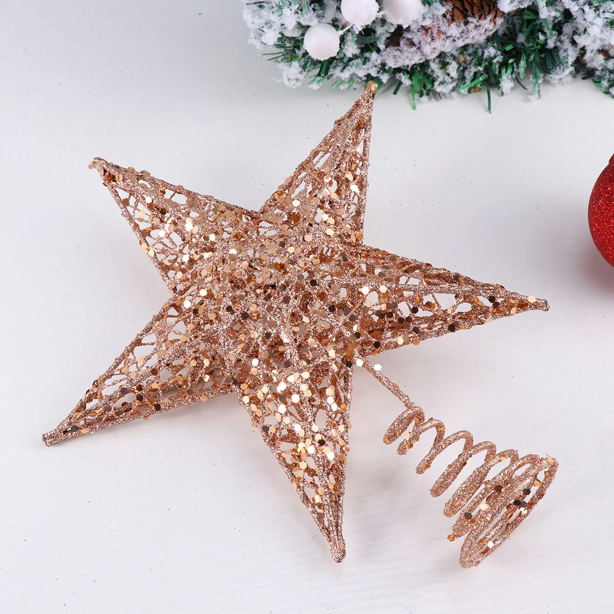 

Christmas Treetop Glitter Star Xmas Tree Topper Star Decoration, 25CM