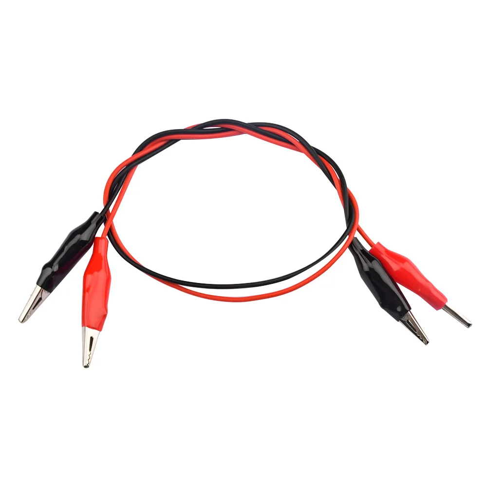 5pcs 10A 26mm 34mm Red Copper Alligator Clip Cable Wire Battery