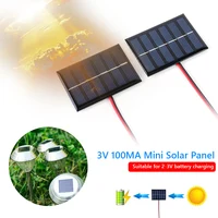 Mini cellule solaire en polysilicium, 5W 12V 1W 3V, avec câble, Mini Module de panneau solaire pour lampe, pompe de ventilateur, chargeur de batterie à monter soi-même 2