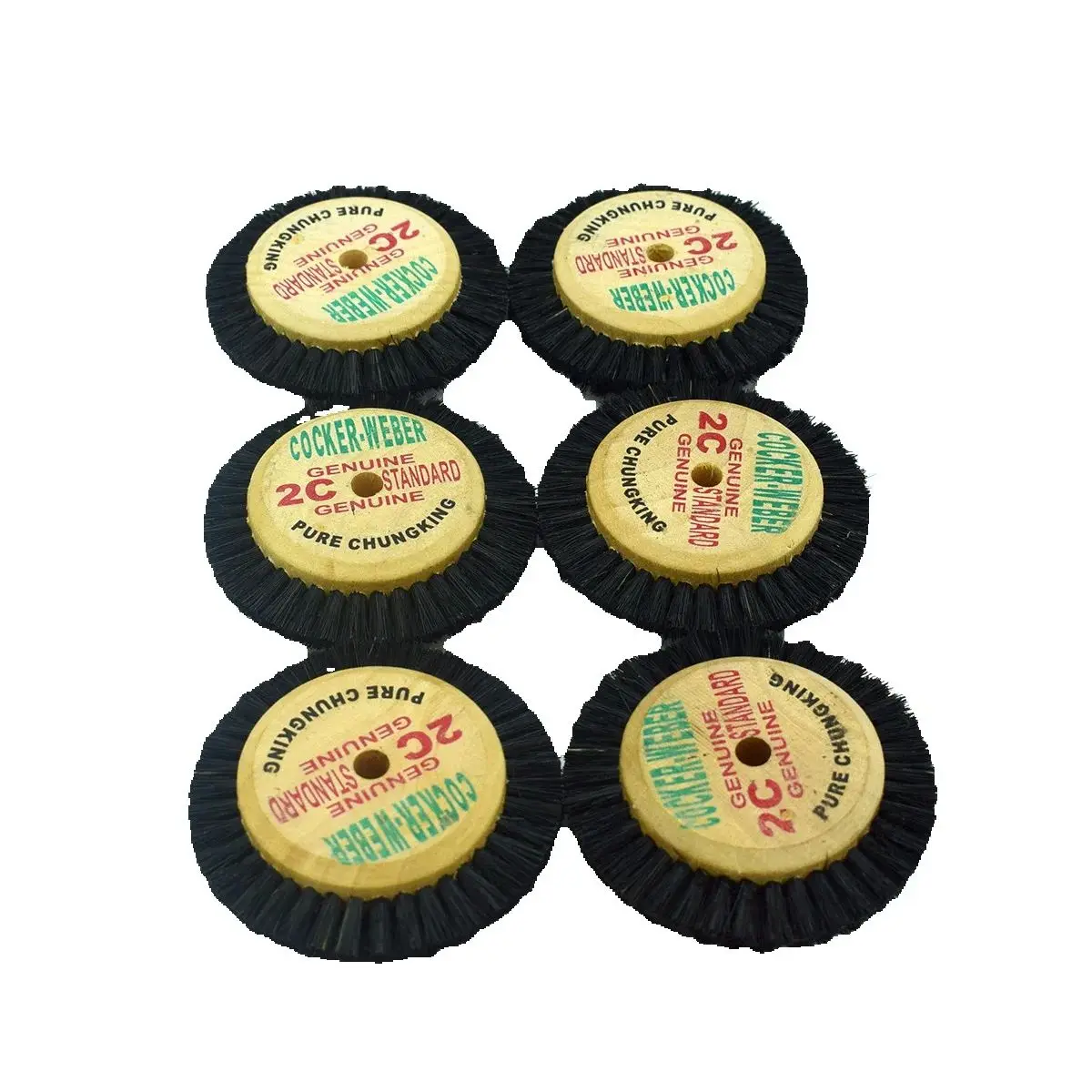 10pcs 나무 허브 로타리 휠 2C Bristle Brush for Jewelry 치과 청소 연마