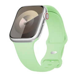 Premium Silicone Watch Strap - Compatible with Apple Watch Series - 44 45 46 49S10 46M - L (Pistachio)
