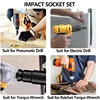 Electric Wrench Socket Set 1/2" Impact Deep Socket Set 10Pcs Durable Reliable Drive Cr-Mo Steel for Professional Repair DIY 6