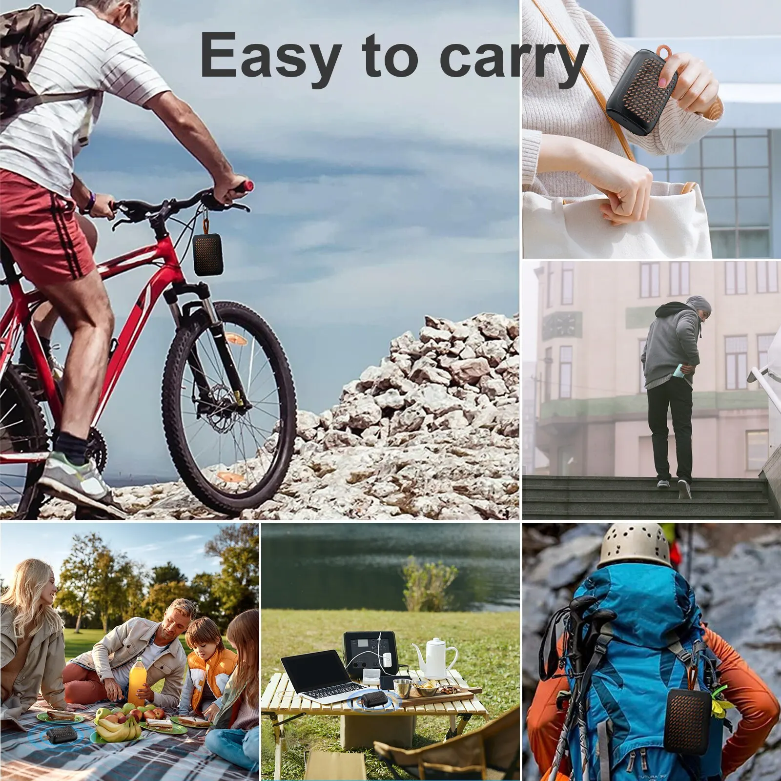 Wisetiger Mini Portable Bluetooth Speaker IPX7 Waterproof Dustproof 6W 12H Playtime TWS Microphone Biggest Sound Smallest Size bluetooth speaker portable speaker mini bluetooth speaker