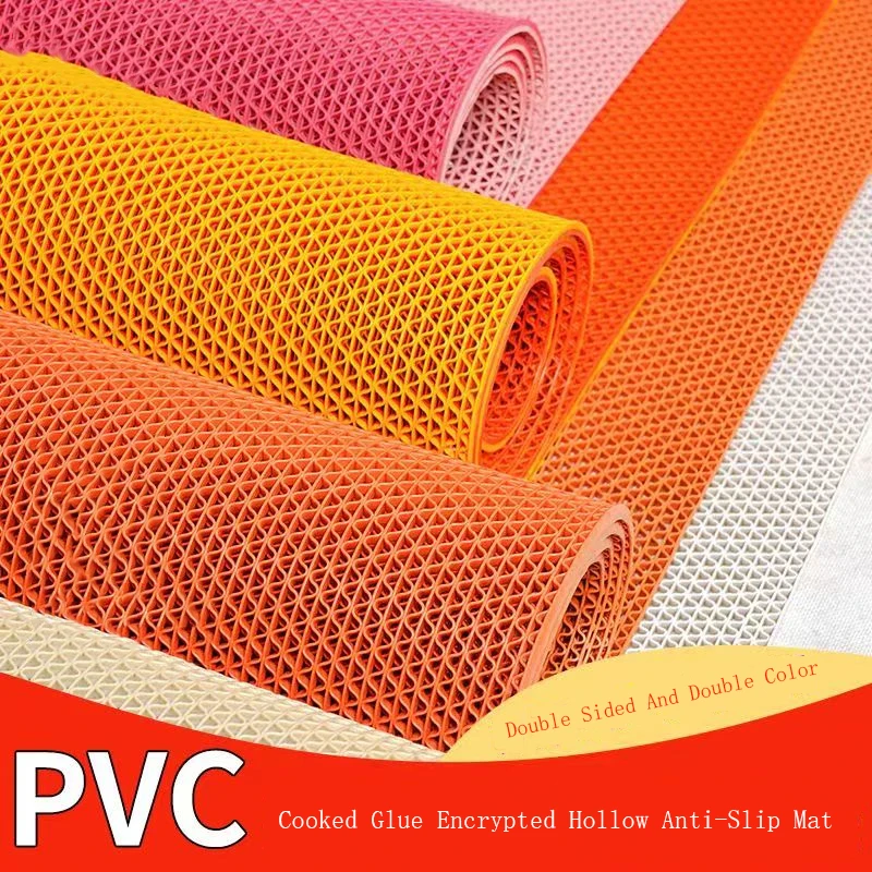 5MM Thickened Hollow Anti-Slip Mat PVC Encrypted DIY Floor Mat Swimming Pool Door Bathroom Floor Dopamine Hydrophobic