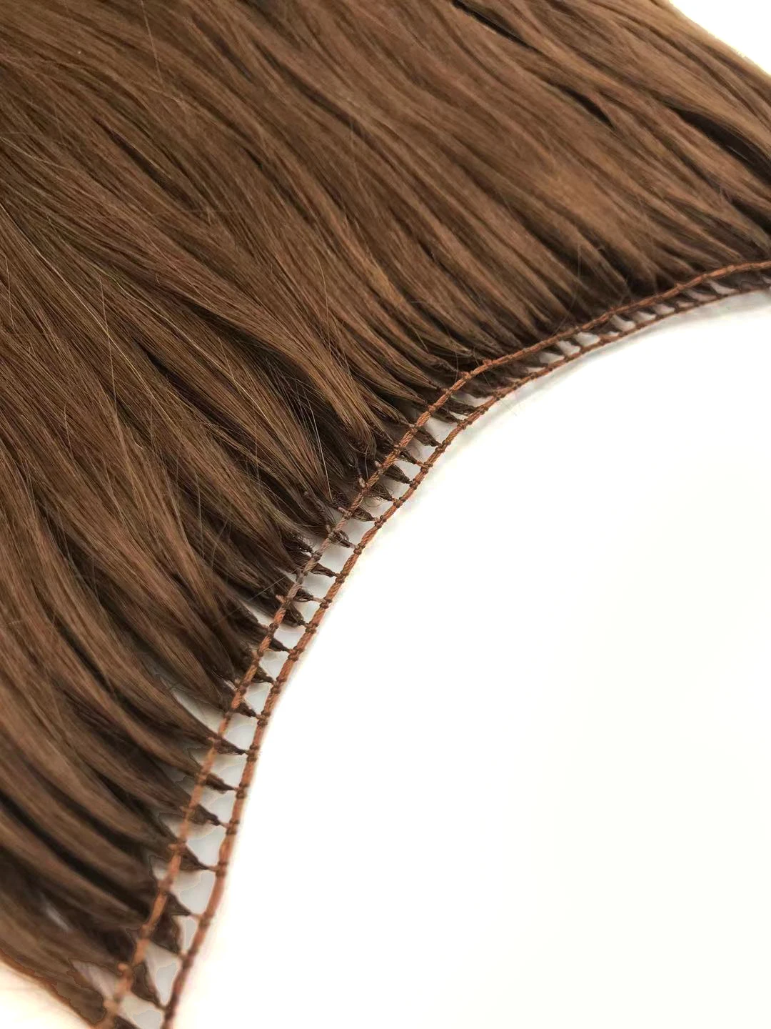 Feather Weft Human Hair Extensions 100g Sewing On Invisible Bundles 16-22 inches 50cm Weft Width 125 Strands