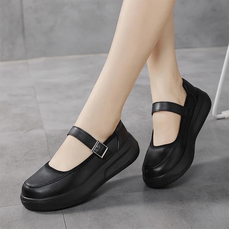Lolita Shoes Japanese Mary Jane Shoes Women Vintage Girls Students JK Uniform Platform Cosplay High Heels Plus Size 42