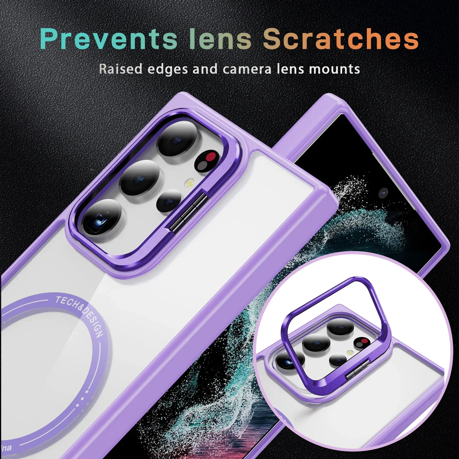 Magnetic Acrylic Transparent Phone Case - Shockproof Protective Cover