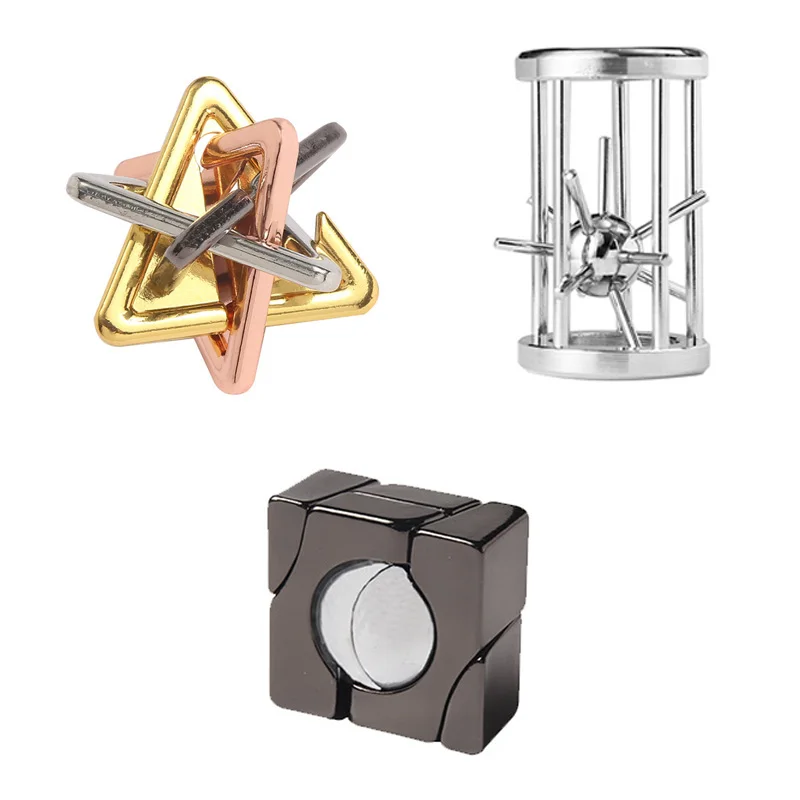 Zerodis Puzzle Games IQ Test Puzzle Educatief speelgoed Kinderdagcadeaus voor kinderen en volwassenen Metalen puzzel 8 stks/set
