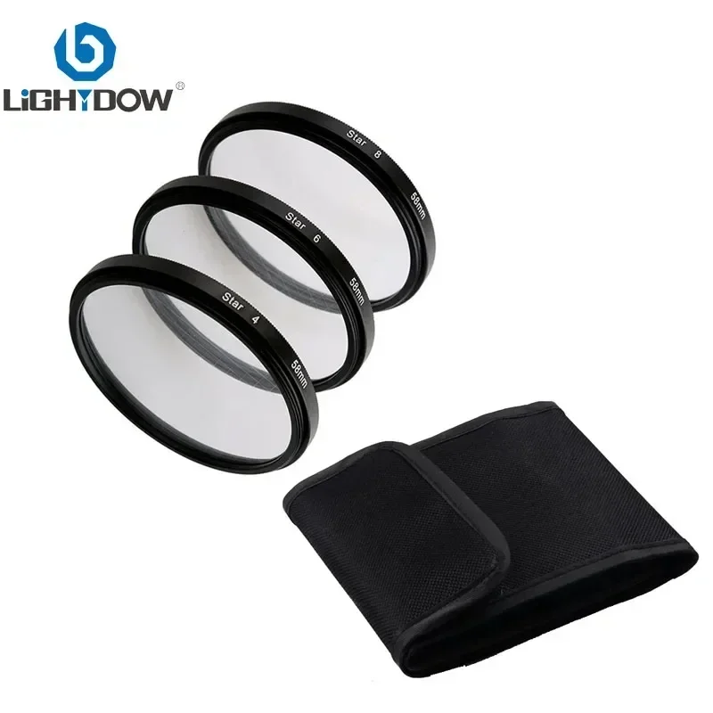 Star Line Lens Filter 3 in 1 Kit 4 6 8 Line Lens Filter for Photographing Night