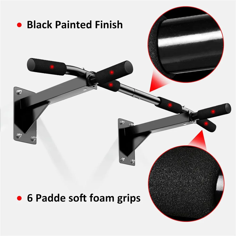 Pull up Bar Chin up Station Wall-mounted Horizontal Bar Pull-up Machine Single Parallel Bars for Home Gym Exercise