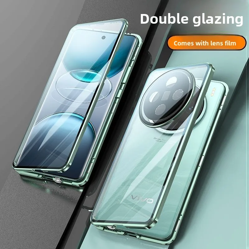Elegant 360° HD Full Coverage Glass Skin-Friendly Anti-Drop Case Cover
