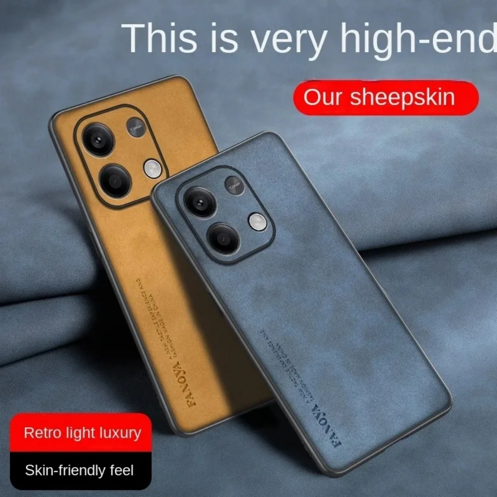 Leather Shockproof Phone Case with MagSafe - Sheepskin Soft Back Cover