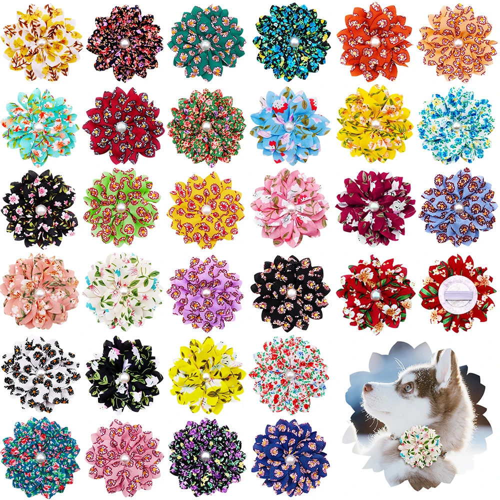 

50px Dog Flower Collar Remove Dog Bowtie Collar Accessories Big Flower-Collar For Dogs Pets Bow Ties Collar For Small-Large Dogs