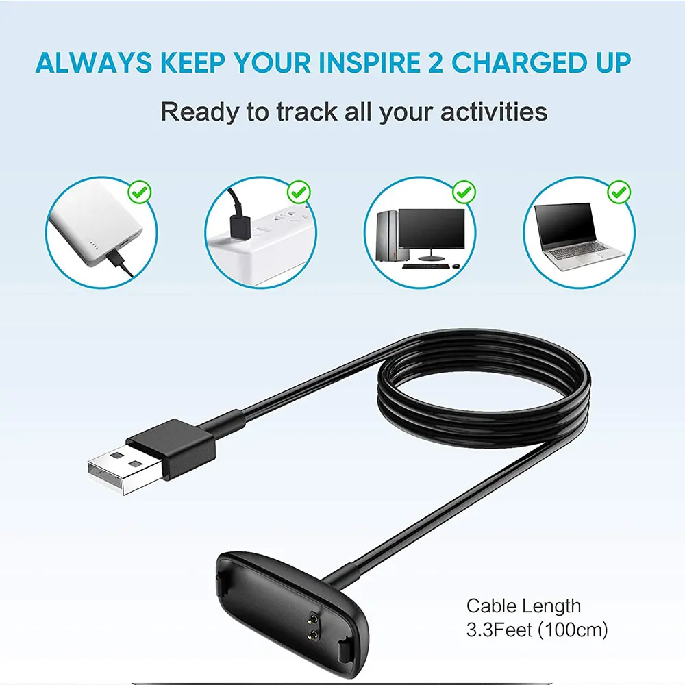 ð USB  Fibit Inspire2 Inspire 2   ̺ Smartwatch  
